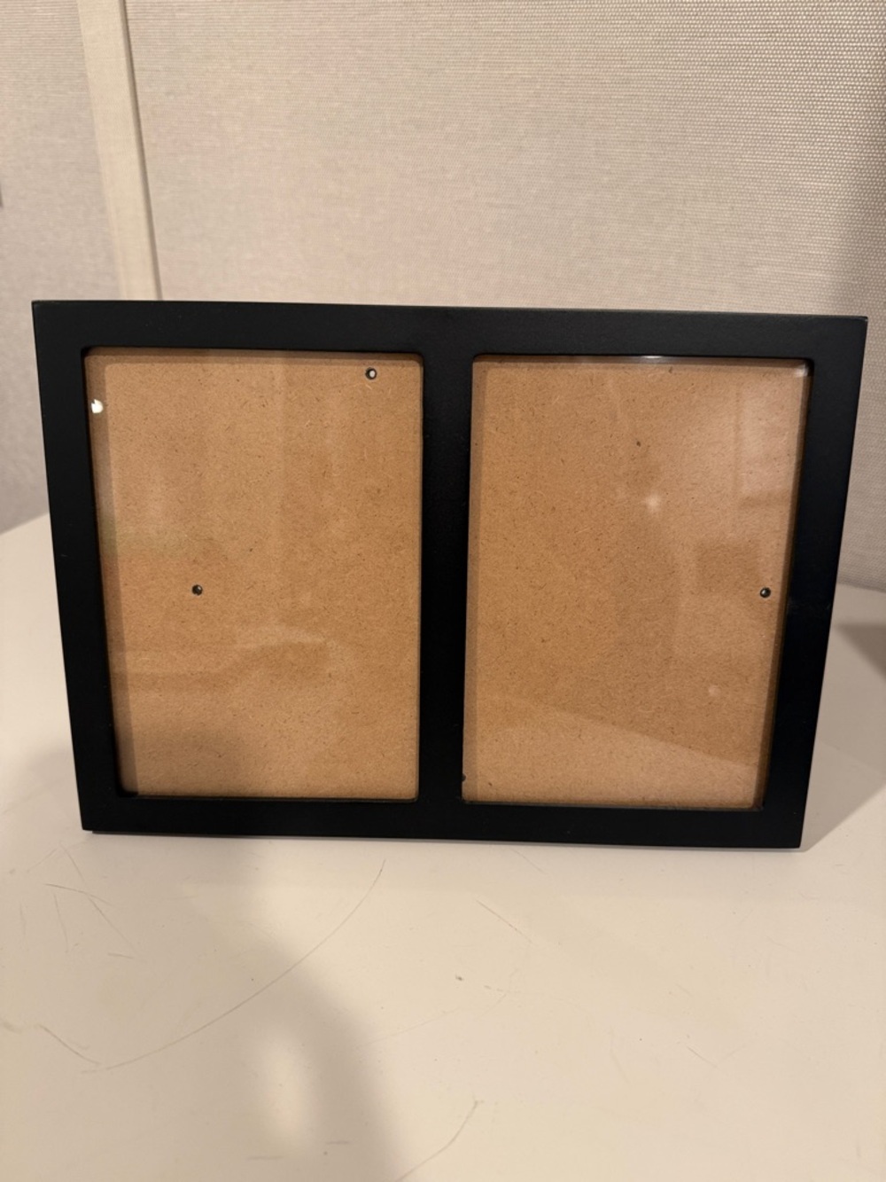 Black Double Photo Frame - Holds Two 5x7  Portrait Photos